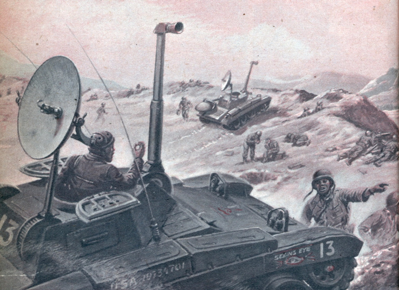 Illustration for article titled From Football Field to Battlefield: A Futuristic 1950s Vision of TV